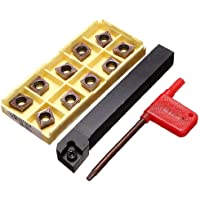 Los mejores  - MaylFre Torno Fresadora Inserciones De Carburo Sclcr1212h09 Titular Torno Herramienta De Corte De 100 Mm con 10pcs…